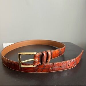 Brighton Brown Leather Belt with Brass Buckle